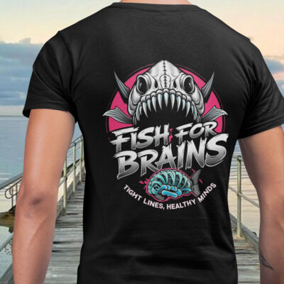 "Shark Attack" Men's Fitted Cotton Tee Thumbnail